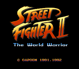 Street Fighter II - The World Warrior (Japan) Title Screen